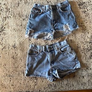 Vintage Calvin Klein high waisted blue jean shorts